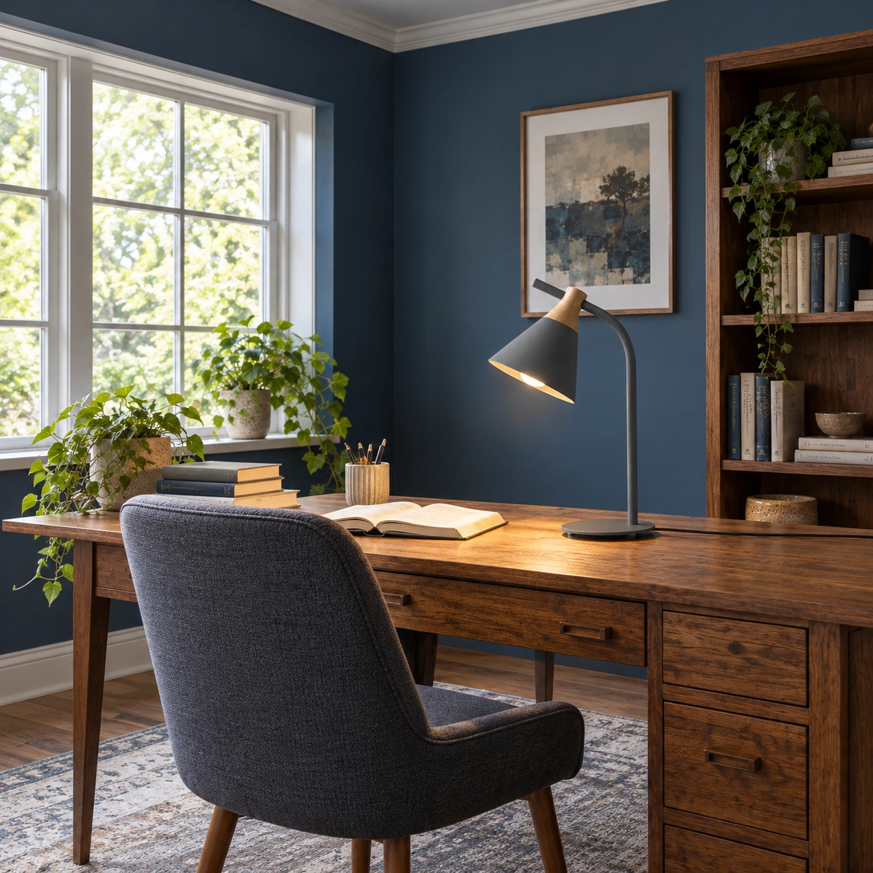 Augustus Desk Lamp — Gray — use