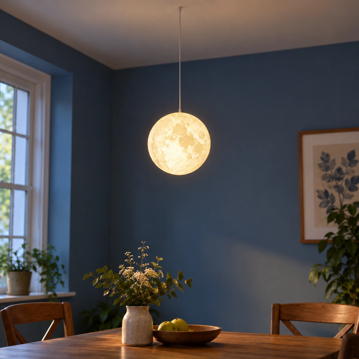 Douglas Moon Pendant — 18 cm / Warm White — lead