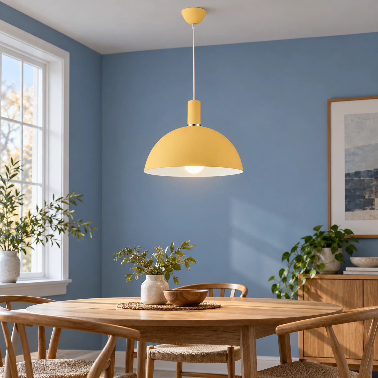 Eustace Dome Pendant — Yellow — lead