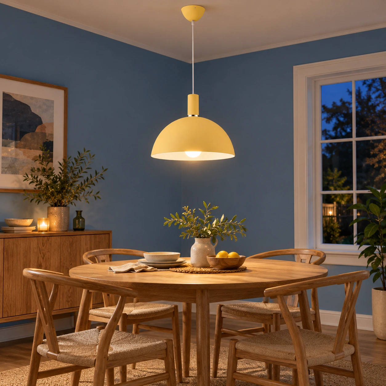 Eustace Dome Pendant — Yellow — use