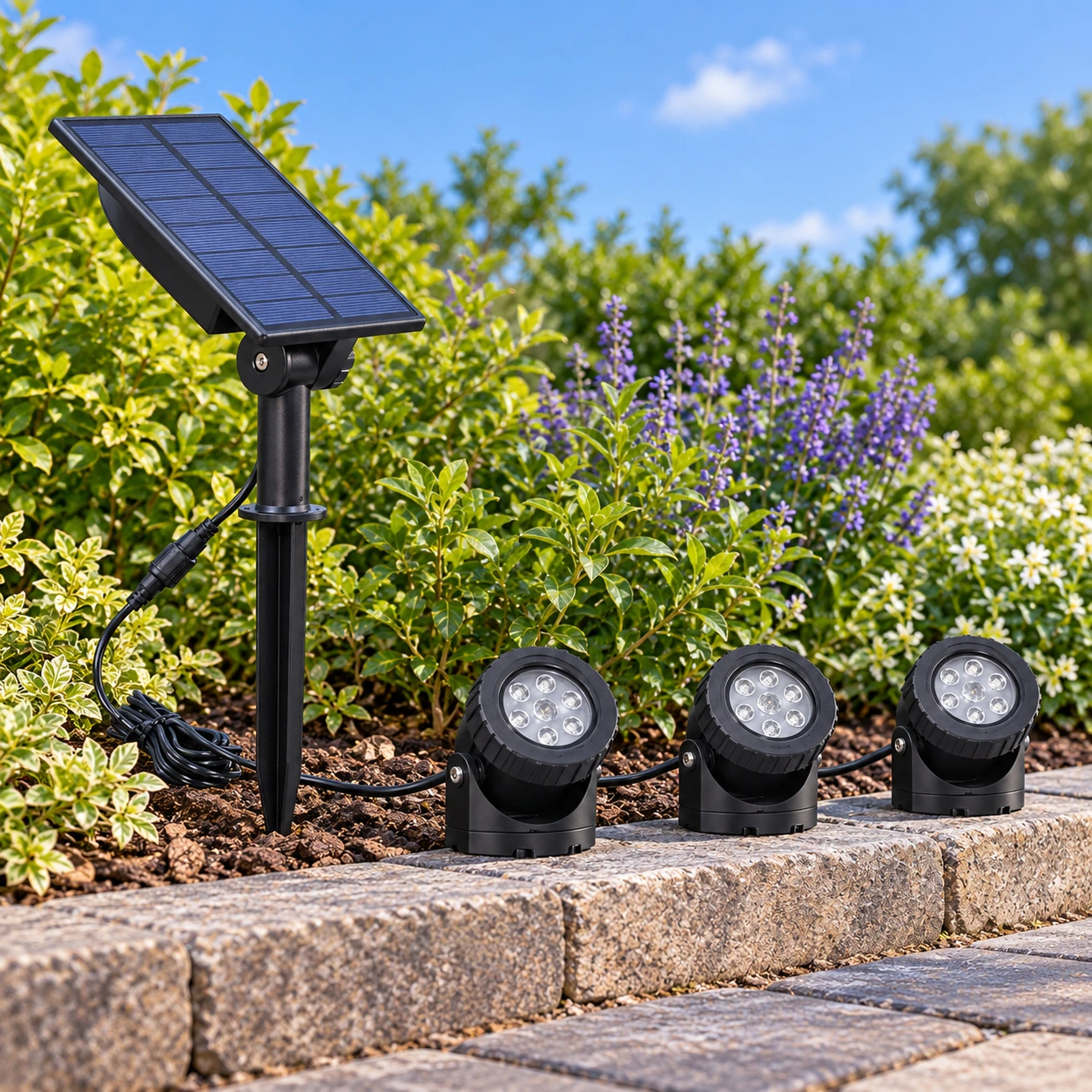 Hilda Solar Spotlight Set — 3 Lights / Multicolor — alternate