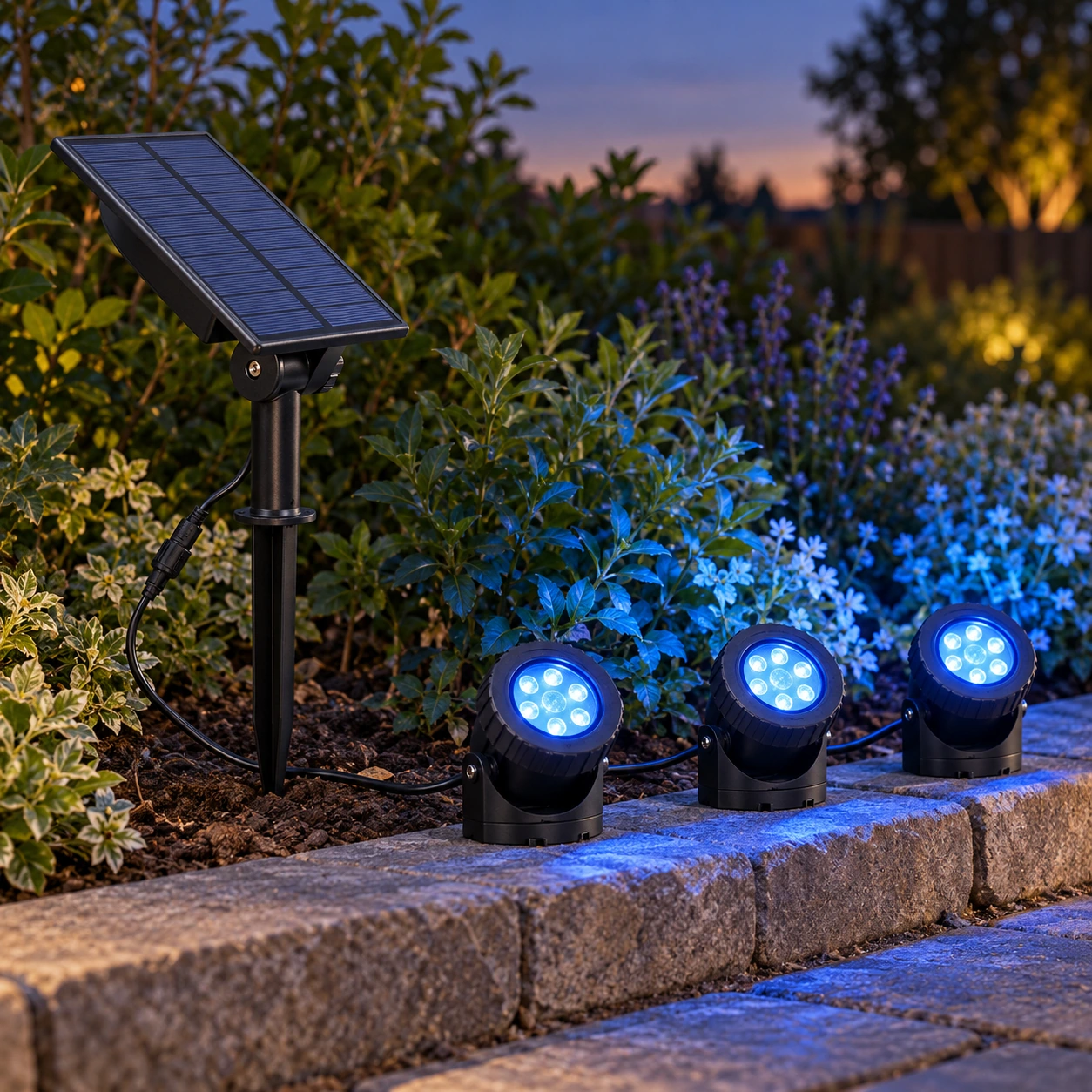 Hilda Solar Spotlight Set — 3 Lights / Multicolor — lead