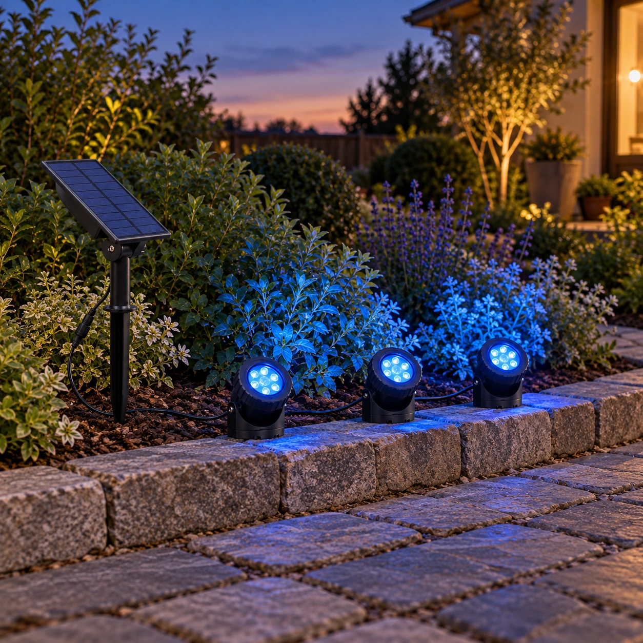 Hilda Solar Spotlight Set — 3 Lights / Multicolor — use