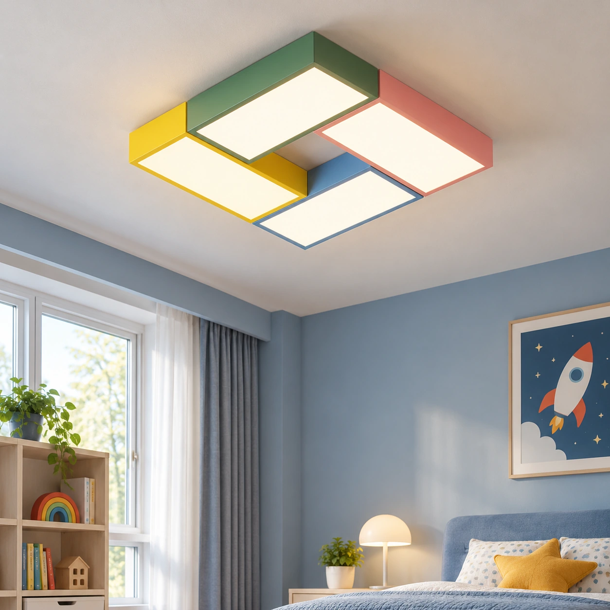 Marigold Block Ceiling Light — Multicolor / Small / Warm White — lead