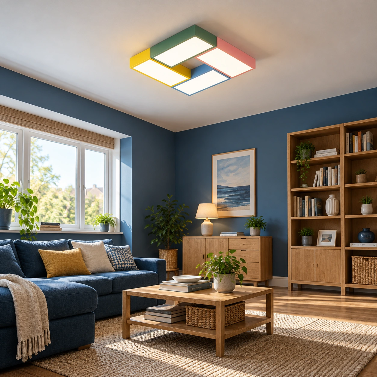Marigold Block Ceiling Light — Multicolor / Small / Warm White — use