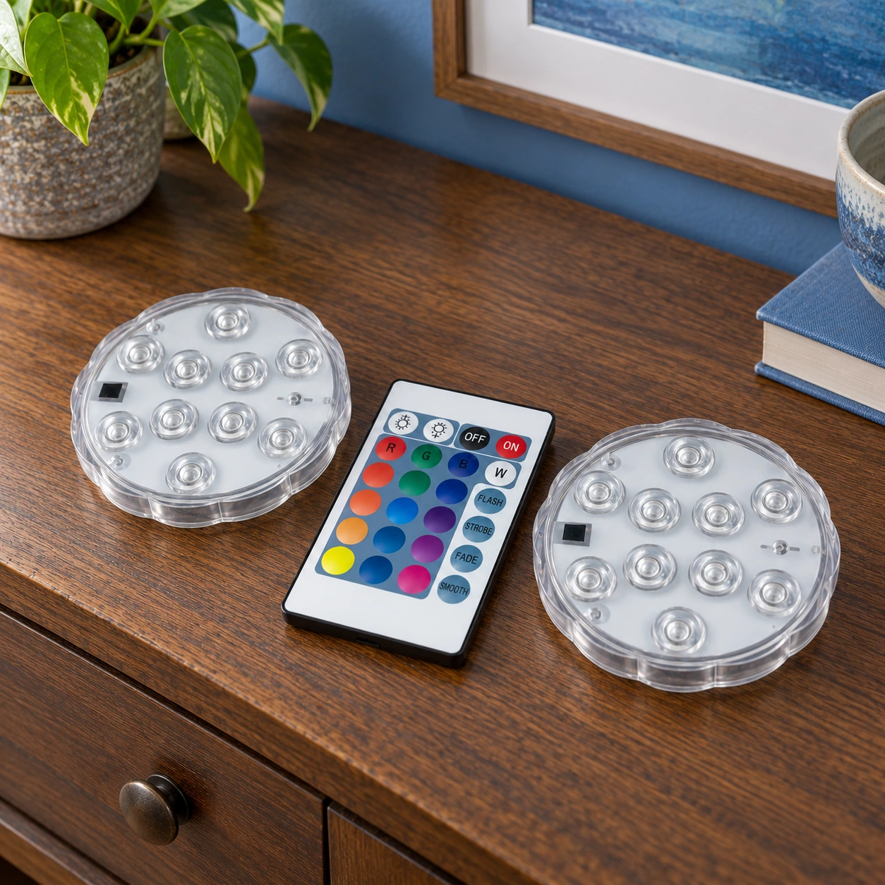 Wallace Remote Puck Lights — 2 Lights + Remote — alternate