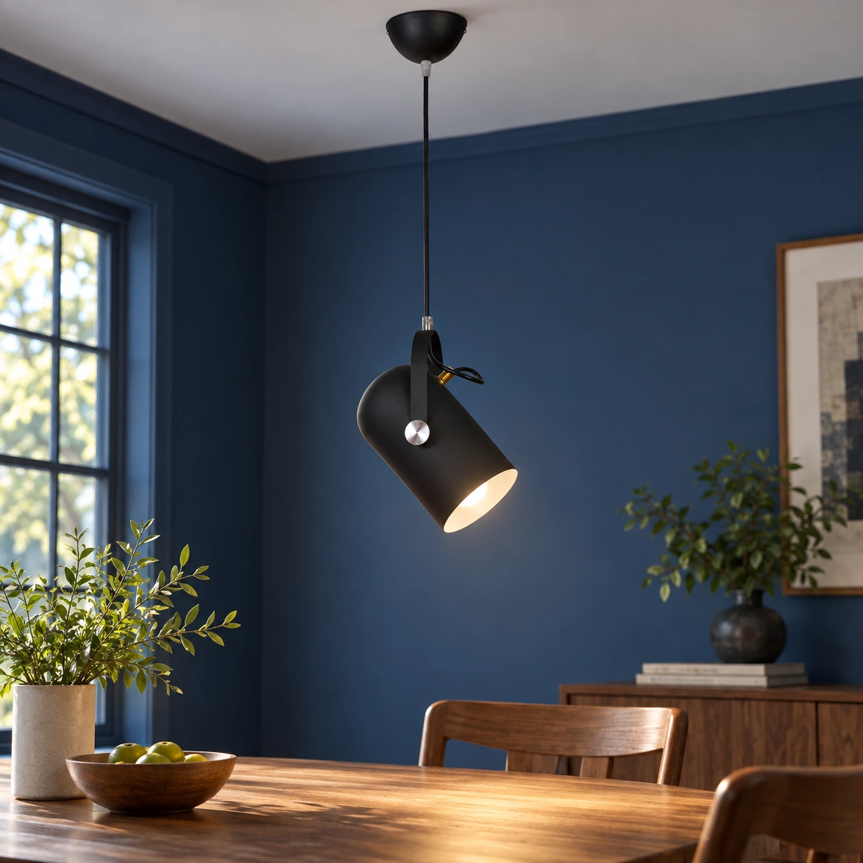 Desmond Tilt Pendant — Black / Black — lead